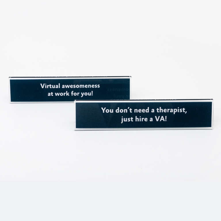 VA school virtual assistant tafelbordje donkerblauw